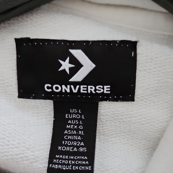Converse White and Orange Pullover Sweater with Hood - Picture 5 of 5